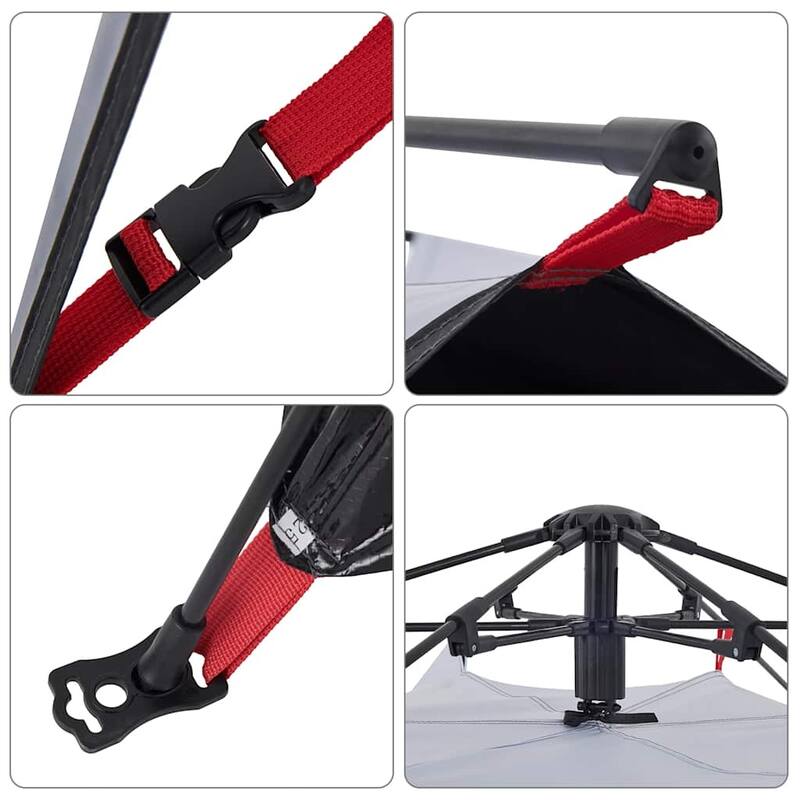 vidaXL Camping Tent Dome Shelter Blackout Outdoor Patio Fabric Quick Release - 90.6 x 90.6 x 55.1