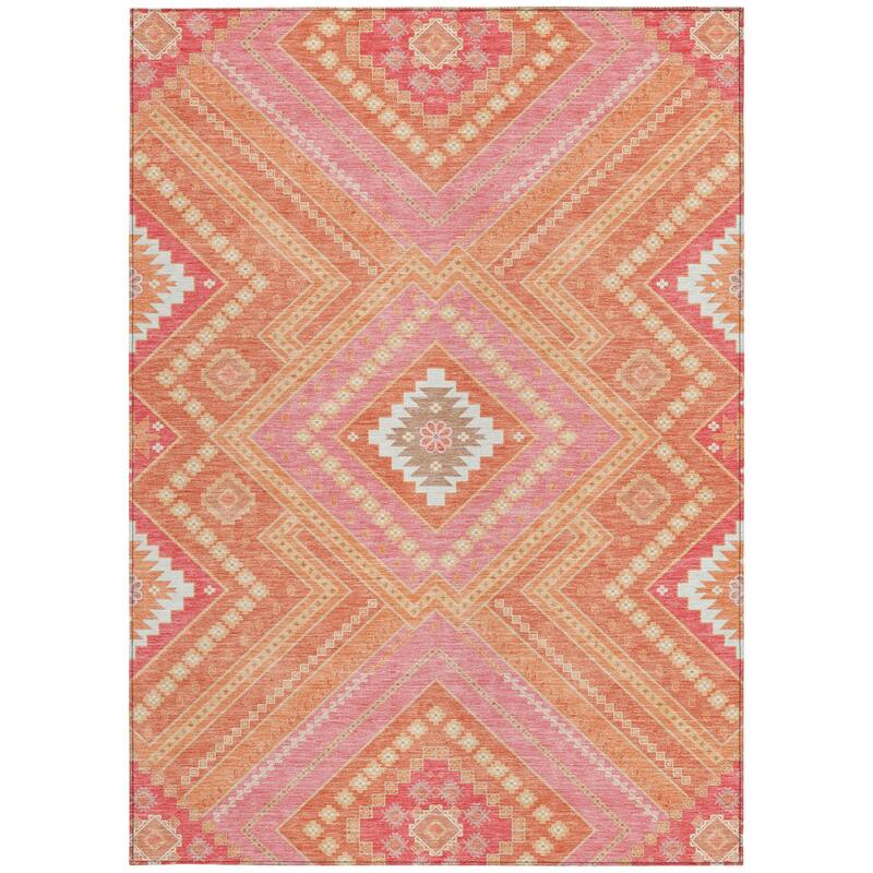 HomeRoots Tribal Transitional Rectangle Outdoor Rug