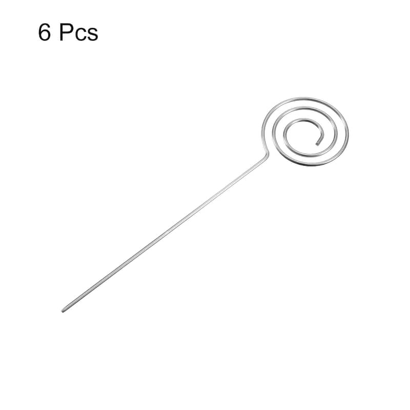 6x Metal Cocktail Toothpicks Circle Shape Drink Picks Cocktail Skewer - 5.24"