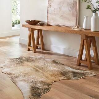 Alexander Home Lolitta Faux Cowhide Area Rug