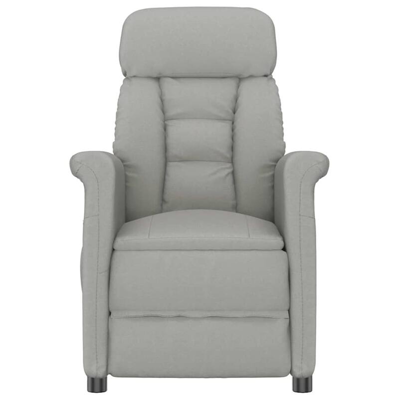 vidaXL Massage Chair Dark Grey/Light Grey/Cream Microfibre Fabric