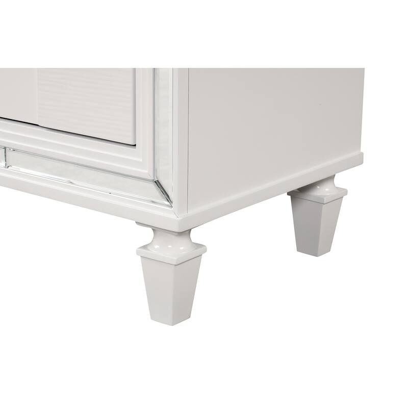 Genoa White 6-Drawer 62 in. W Dresser