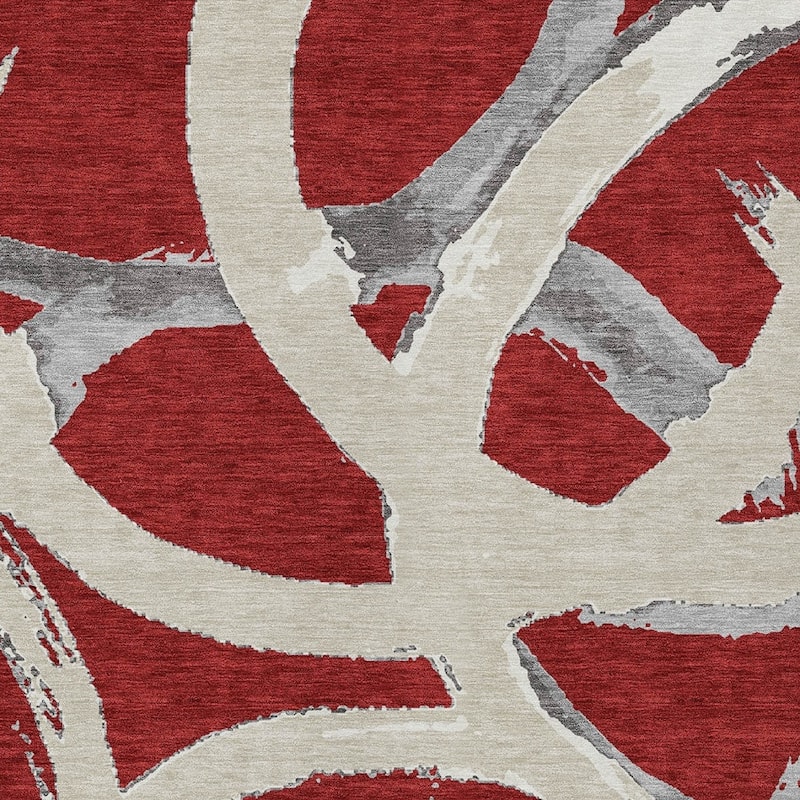HomeRoots Abstract Transitional Rectangle Outdoor Rug