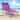 Outdoor Steel Weather-Resistant Folding Single Chaise with 4-Position Reclining Back and Breathable Mesh & Bungee Seat