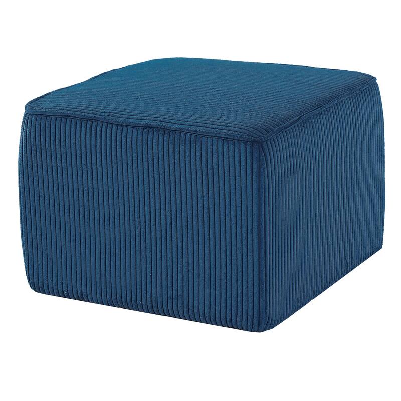 Christopher Knight Home - Mid-Century Modern Upholstered Corduroy Ottoman with Pocket Coil Comfort