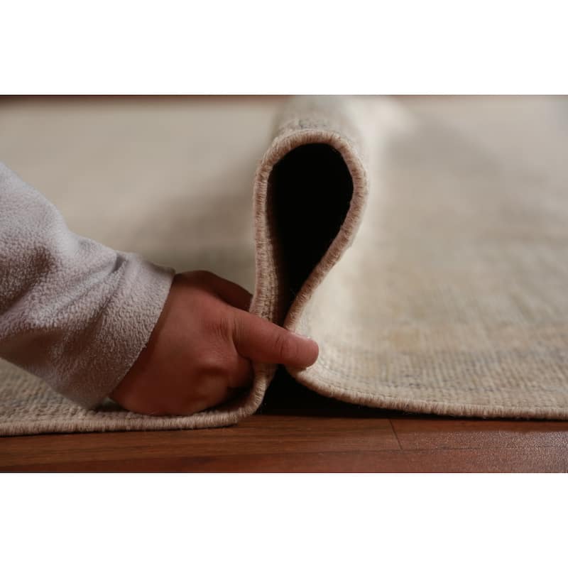 Hand Knotted Oriental 100% Wool Carpet Transitional All-Over Beige & Ivories Oushak Area Rug - 16' 6'' X 12' 10''
