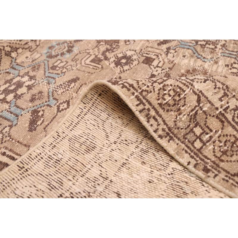 ECARPETGALLERY Hand-knotted Antalya Vintage Tan Wool Rug - 3'3 x 17'1