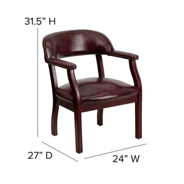 dimension image slide 0 of 3, Conference Chair with Accent Nail Trim
