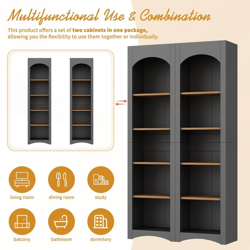 Free Standing 5 Tier Bookshelves