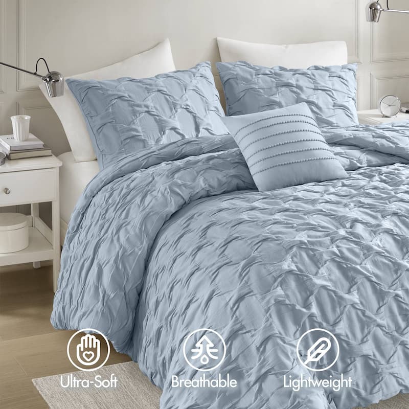 Chelsea Square Bailey Diamond Pucker Woven Comforter Set