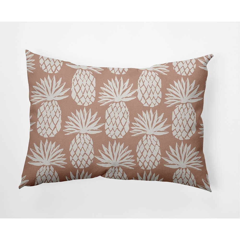 Pineapple Pattern Nautical Indoor/Outdoor Throw Pillow