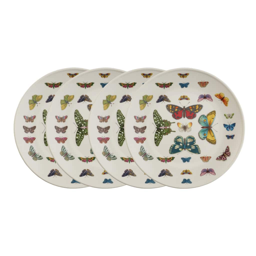 Portmeirion Botanic Garden Set of 4 Harmony AccentsCoupe Plates - 8.5" D