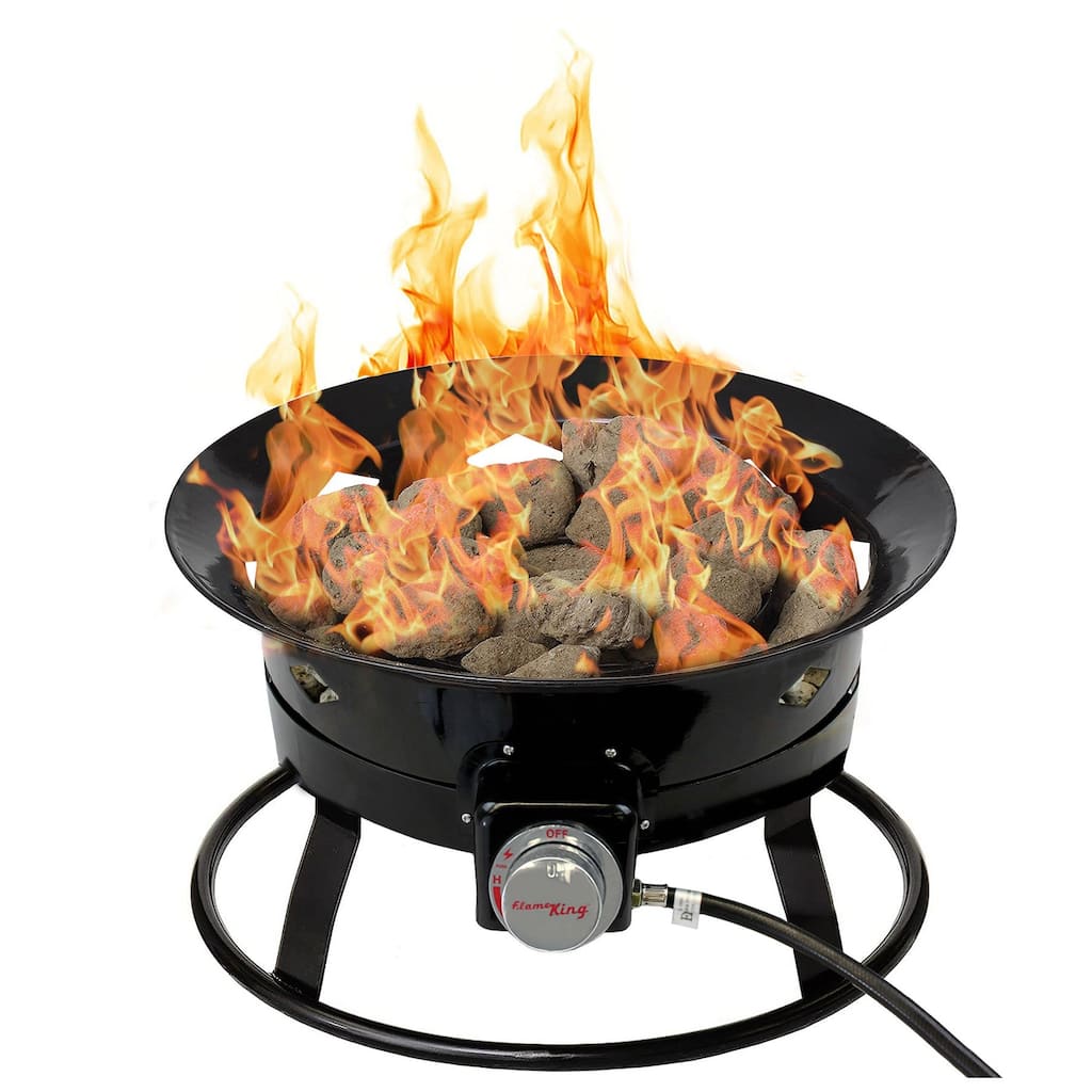 Flame King Smokeless Propane Fire Pit, 19-inch Portable Fire Bowl
