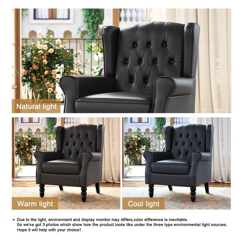 Modern Classic Button Tufted Accent Chair Upholstered Armchair