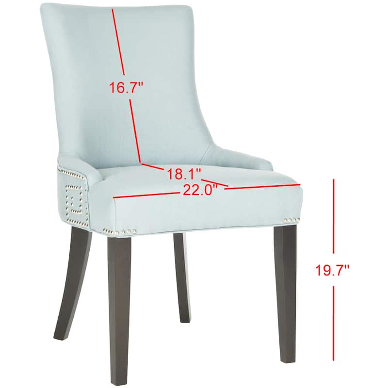 SAFAVIEH Louisa Taupe Linen Fabric Dining Chair (Set of 2) - 22.2" x 25.6" x 35.8" - 22"W x 26"D x 36"H