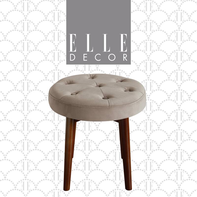 Elle Decor Penelope Round Tuft Stool