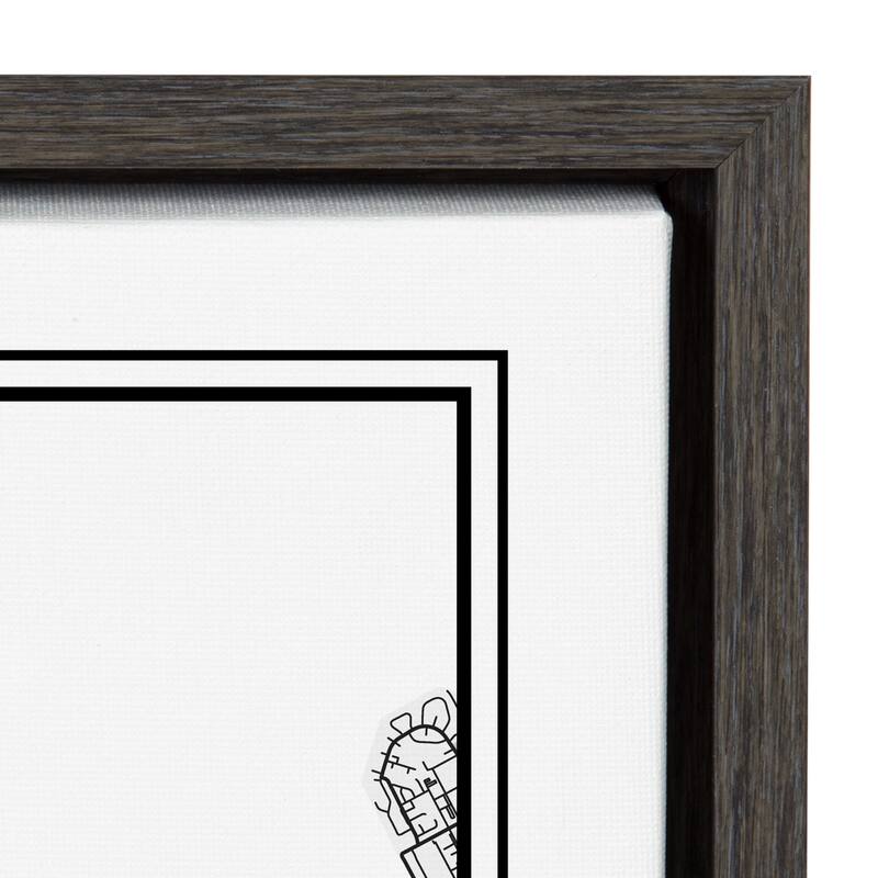Kate and Laurel Sylvie San Francisco Modern Map Framed Canvas by Jake Goossen