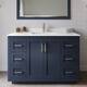 Option Dark Blue / White Quartz Top / Brushed Nickel
