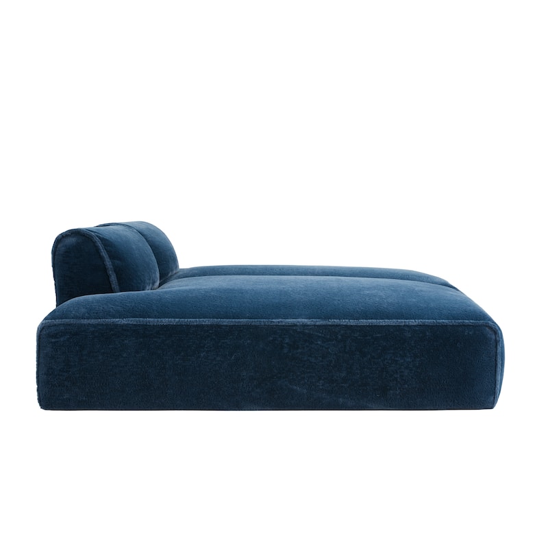 Fabric Sleeper Sectional Sofa Double Chaise Lounge Daybed