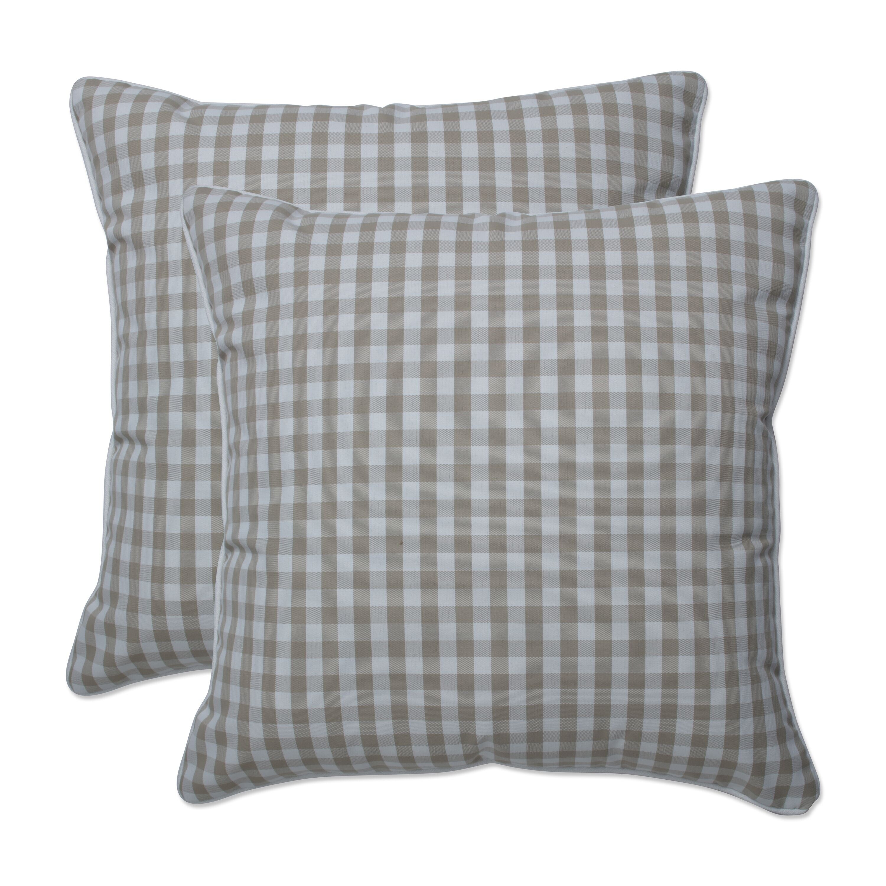 2 Pack Black Pillow Perfect Outdoor/Indoor Dawson Pewter Throw Pillows 16.5 x 16.5 2 Pack Black Pillow Perfect Outdoor/Indoor Dawson Pewter Throw Pillows 16.5 x 16.5