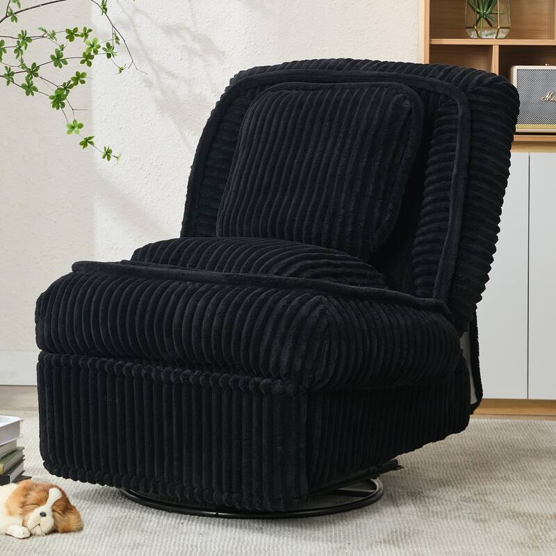 Minimalist Accent Chair with Ottoman