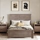 preview thumbnail 13 of 30, Farmhouse Wooden Platform Bed with Panel Headboard for Teen Room