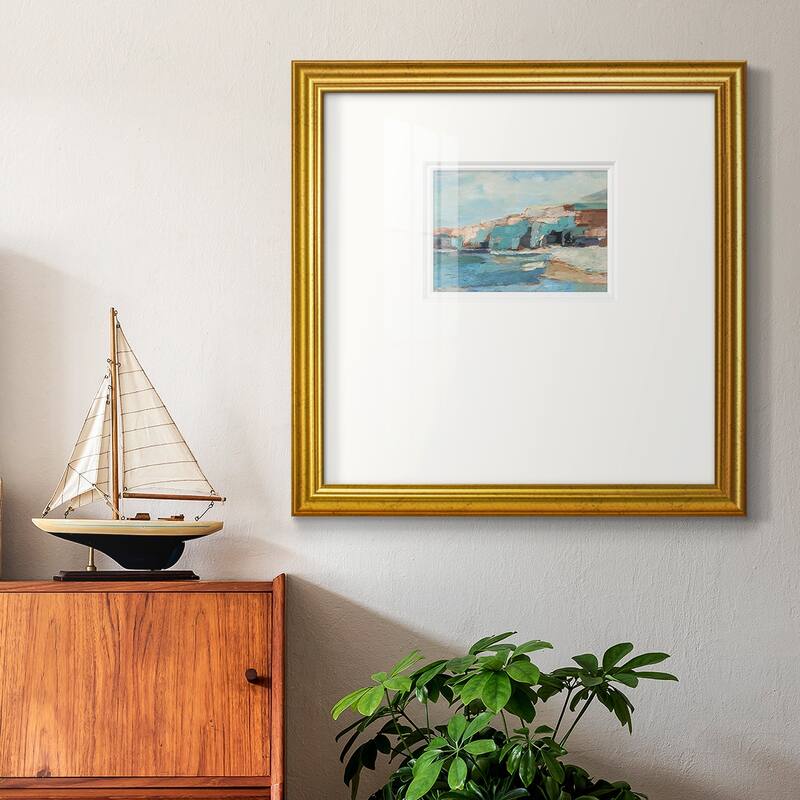Turquoise Cliff Wall IIPremium Framed Print