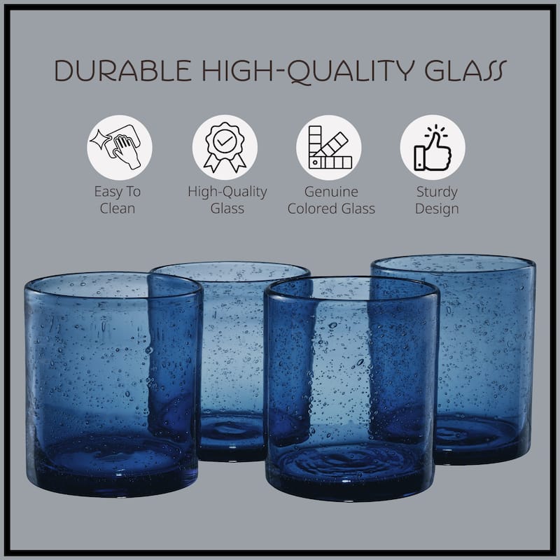 Artland Set of 4 Iris Double Old Fashioned Glass 14 oz - 14 oz