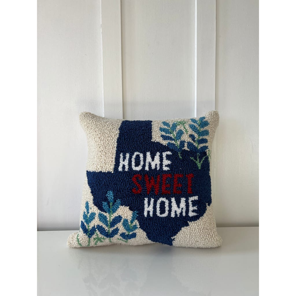 Home Sweet Home Texas Hook Pillow, 16x16"