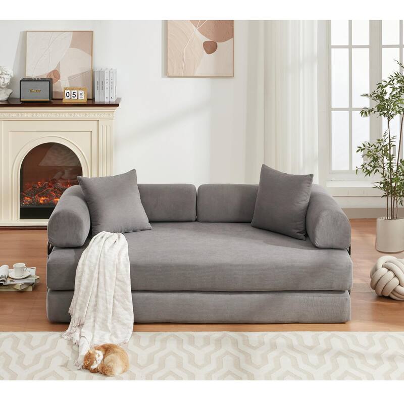 Folding Convertible Sleeper Sofa Bed with Modular Design for Living Room or Guest Room