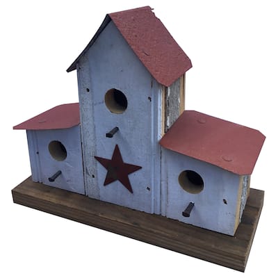 Barn Wood Small Double Lean-To Bird House