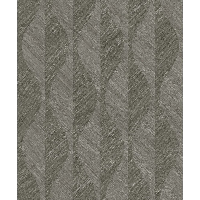 Advantage Oresome Dark Grey Ogee Wallpaper