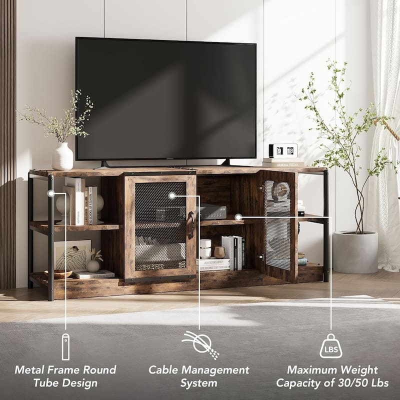 Industrial Entertainment Center TV Stand for for Living Room 65/75 inches TVs - N/A