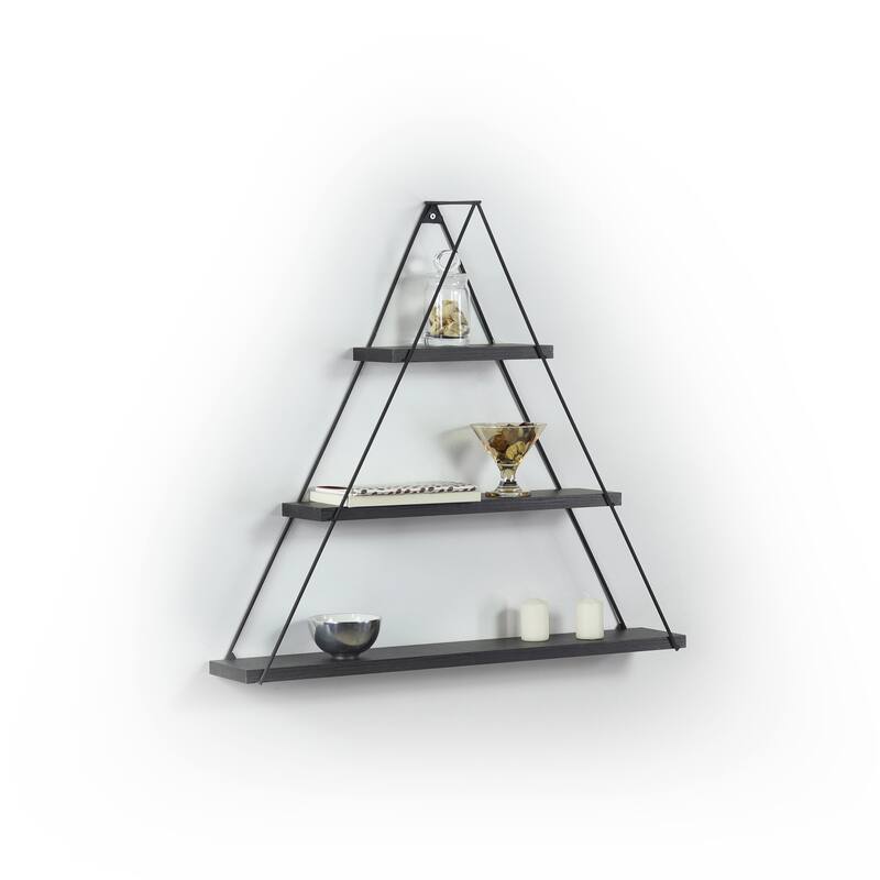 Floating Wall Decor Decorative Hanging Metal Bracket Triangle Shelf