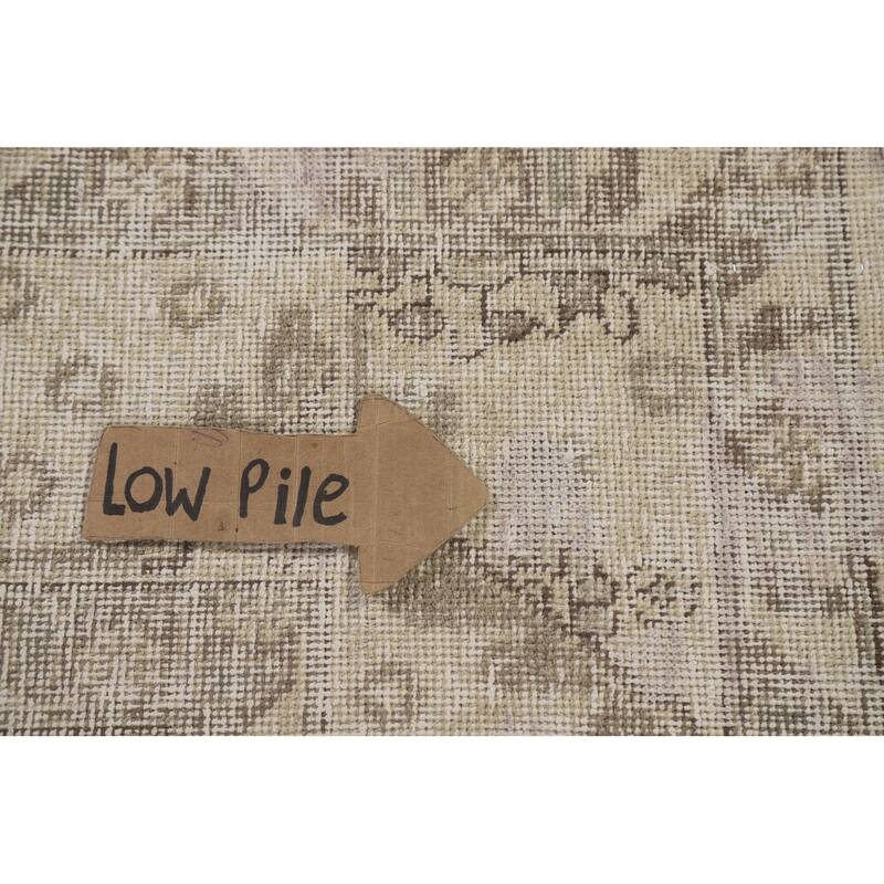 Traditional Distressed Tabriz Persian Vintage Rug Handmade Wool Carpet - 6'3" x 9'8"