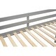 preview thumbnail 10 of 22, Twin Size Wood Low Loft Bed with Convertible Ladder, Sturdy Pine Frame, Full-Length Guardrails, No Box Spring Needed, Grey