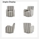 preview thumbnail 16 of 31, HULALA HOME Pancy Traditional Swivel Armchair with Jacobean Strip Pattern Set of 2