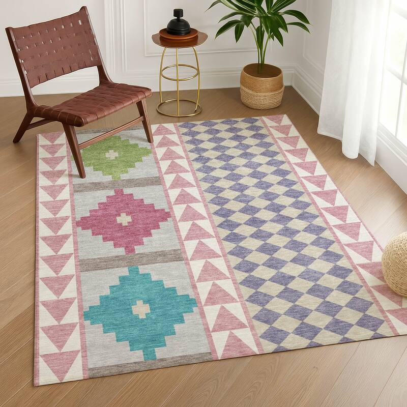 Machine Washable Indoor/ Outdoor Global Pima Chantille Rug