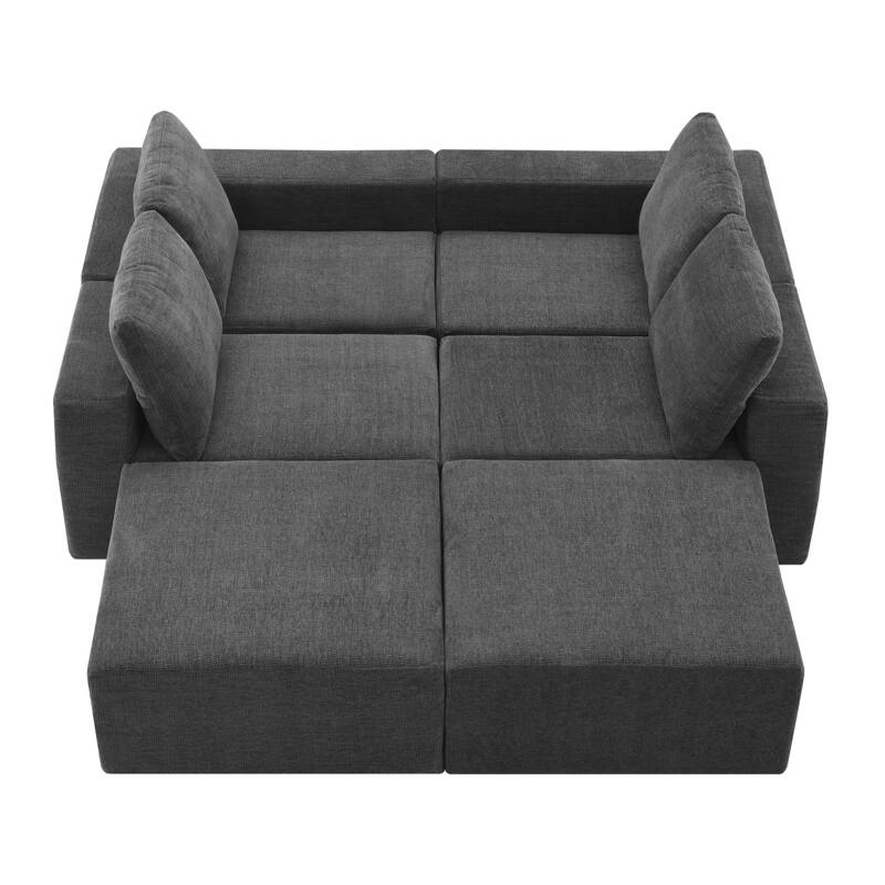 110"x72" Modular U-Shaped Sectional Sofa for Living Room & Bedroom