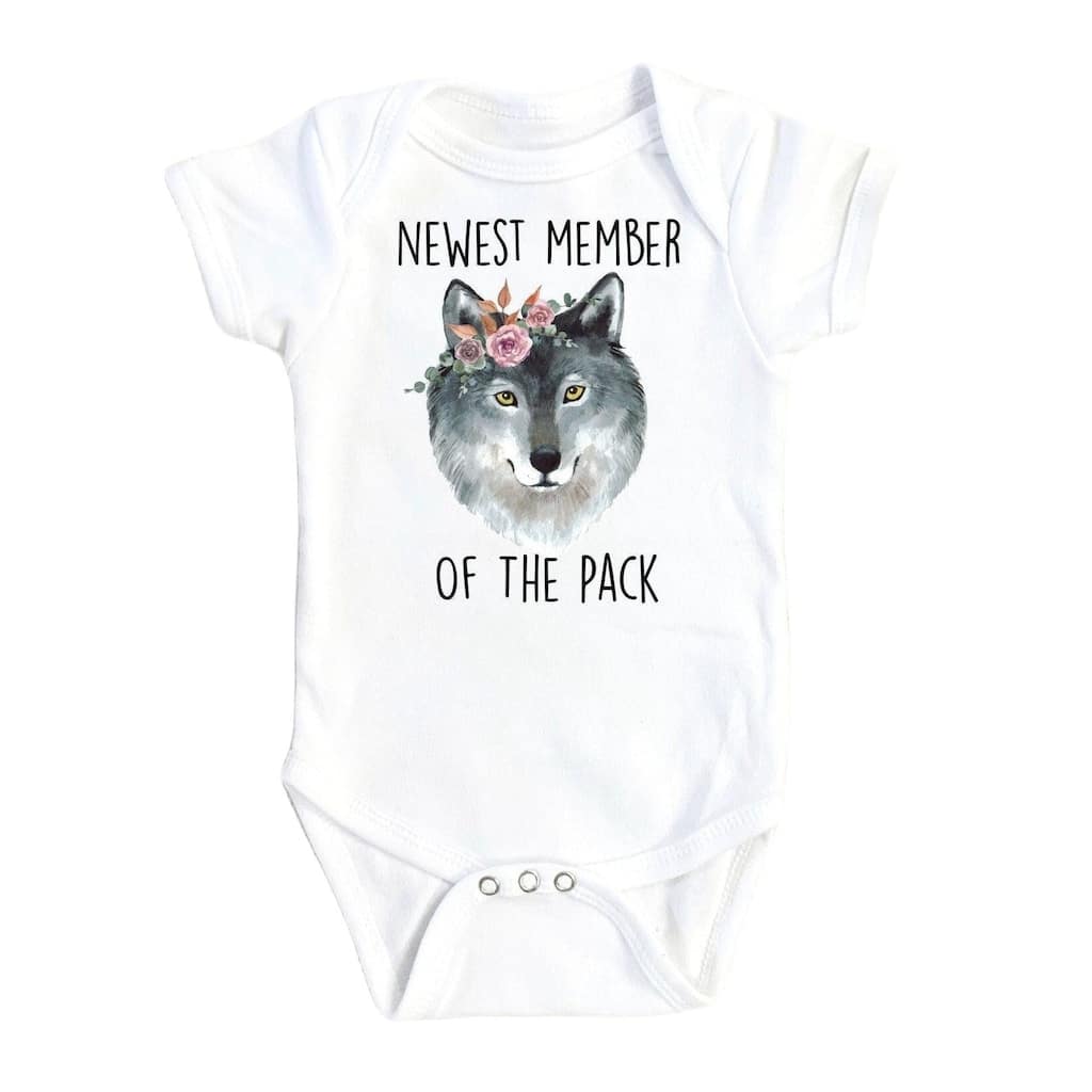 Wolf Pack - Baby Boy Girl Clothes Infant Bodysuit Funny Cute Newborn 1A