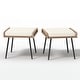 preview thumbnail 17 of 20, Moasis 5-Piece Outdoor Wicker Patio Bistro Set with Footrest Ottomans Ottomans Only - White