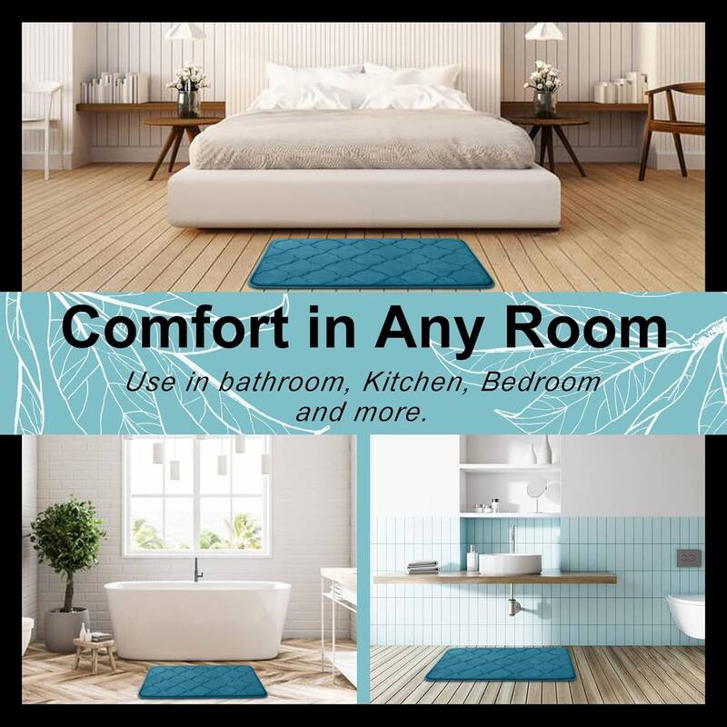 Memory Foam Bath Mat Rug 24x16