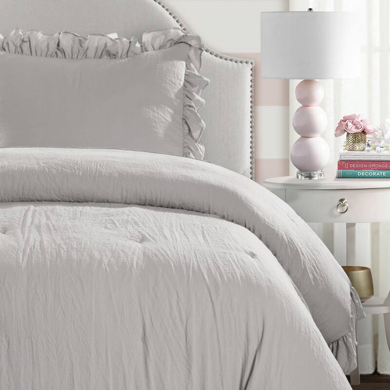 Lush Decor Reyna Ruffled Shabby-chic Comforter Set