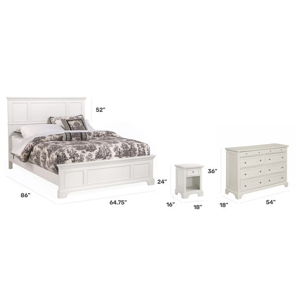 Naples 3Piece OffWhite Queen Bedroom Set Bed Bath & Beyond 21895134