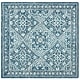 preview thumbnail 13 of 16, SAFAVIEH Handmade Trace Nydia Oriental Wool Rug 6' Square - Navy/Light Blue - Square