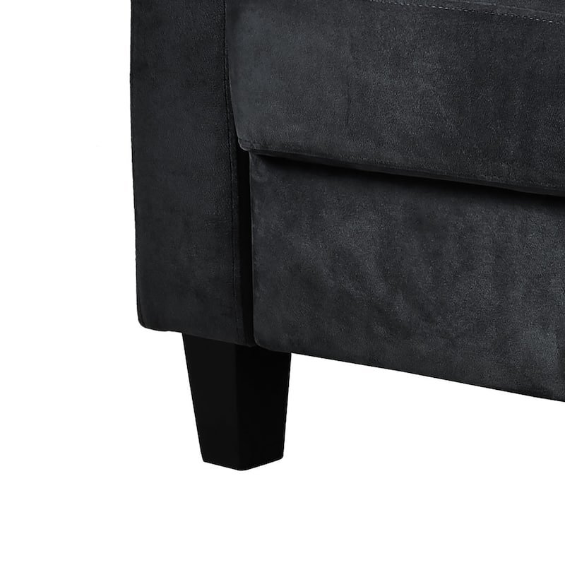 Modern Stylish Velvet Upholstered Accent Armchair