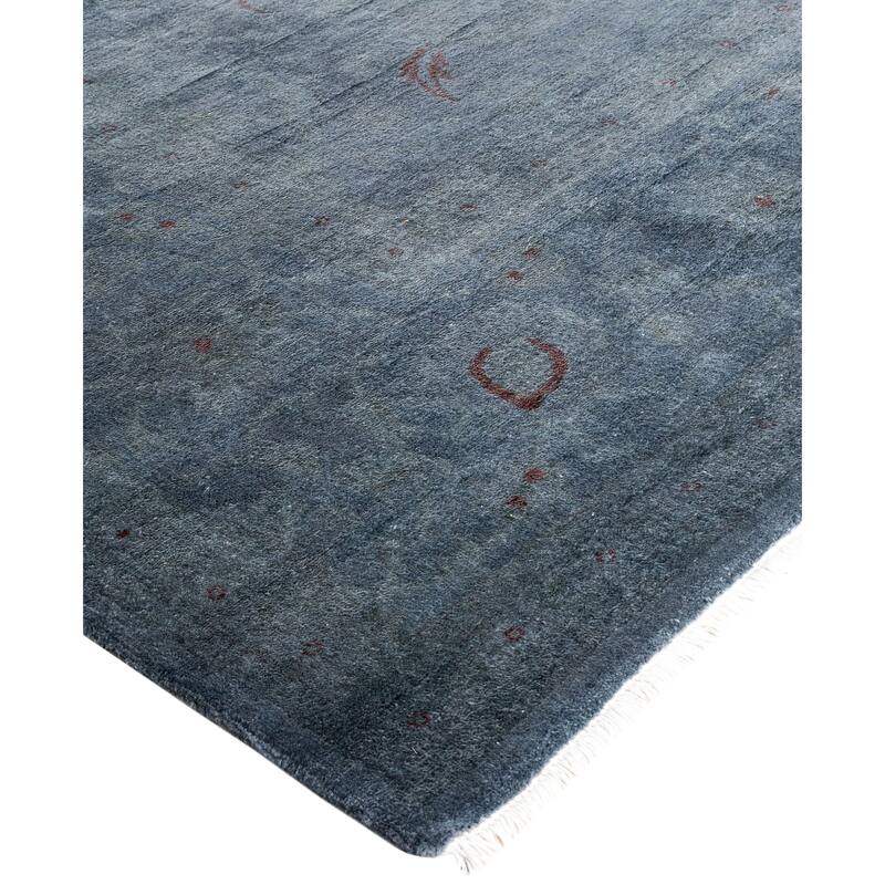 Overdyed One-of-a-Kind Hand-Knotted Area Rug - Gray - 8' 0" x 10' 1"