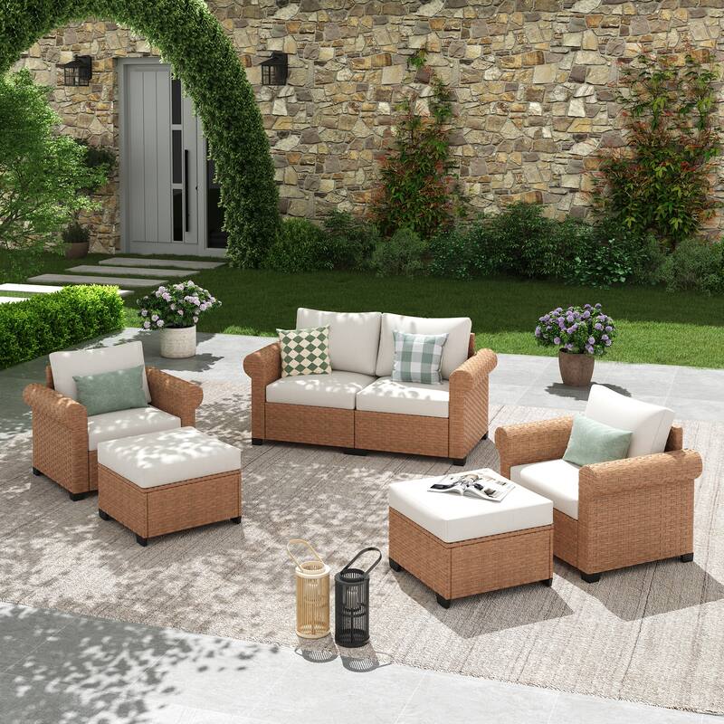Outdoor 5-Piece Garden Patio Sofa Set