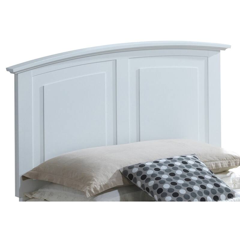 Curved Rail Wood Panel Twin Bed Frame - 77" - White