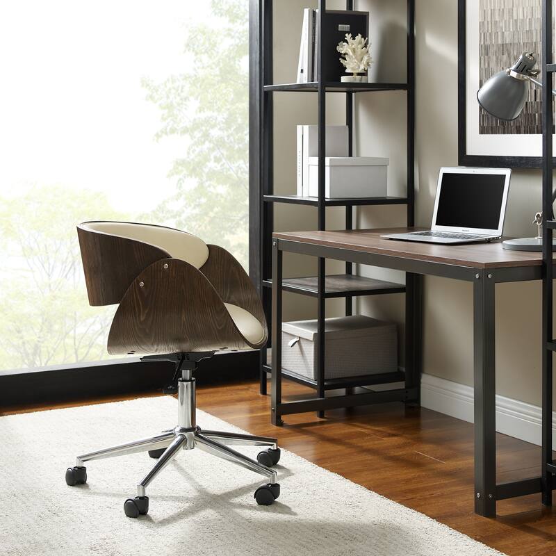 Corvus Mid-century Wood and Metal Adjustable Office Chair